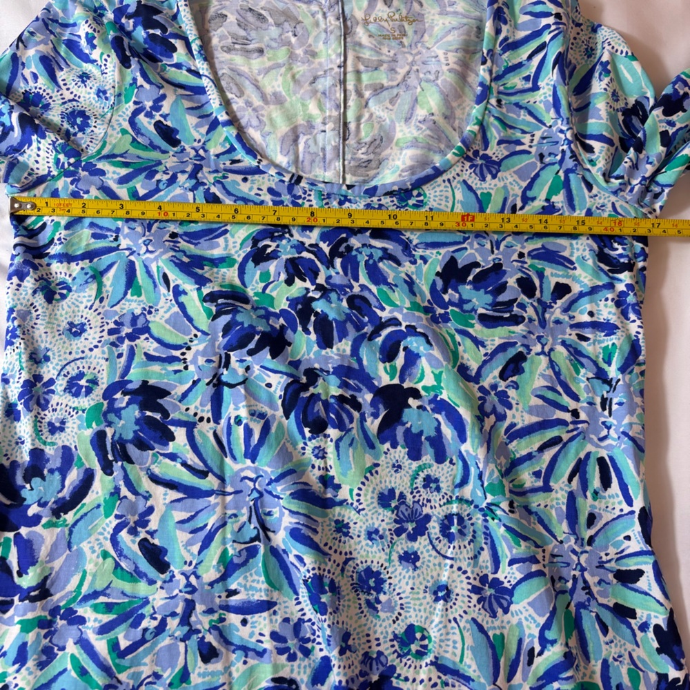 Lilly Pulitzer Carlile Sheath Dress Bell Sleeve Iris Blue High Maintenance Sz Sm - Picture 13 of 16